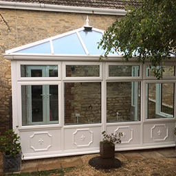 white decorated conservatory