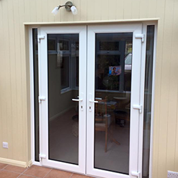 double doors to patio