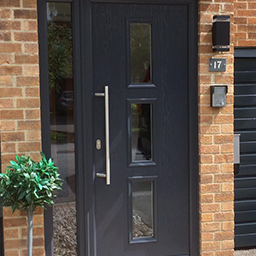 dark grey door