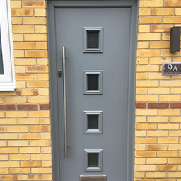 grey door