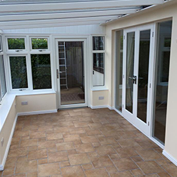 inside of a white conservatory