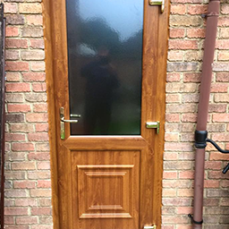 brown back door