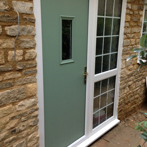 green front door
