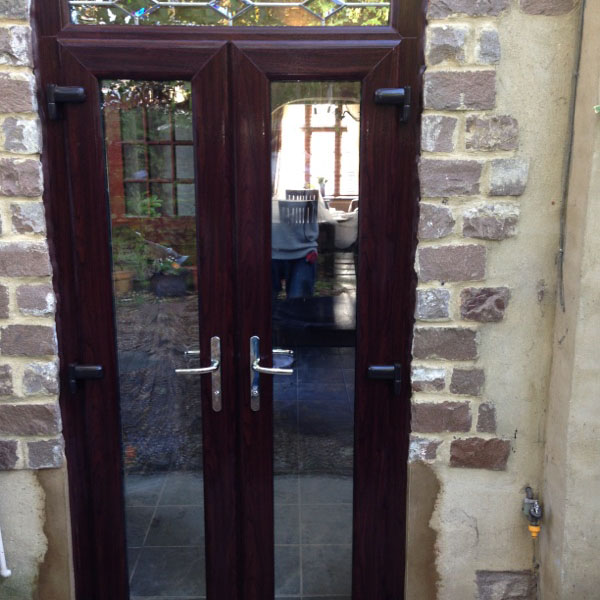 timber French door