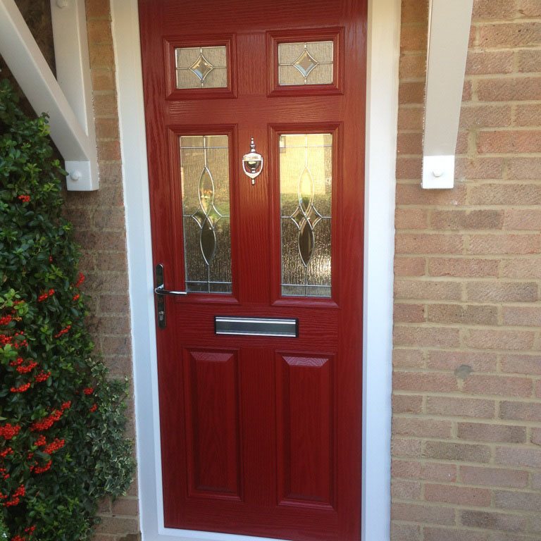 red front door