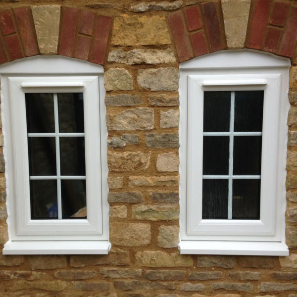 two small upvc windows